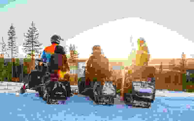 Snowmobile safari in the heart of nature