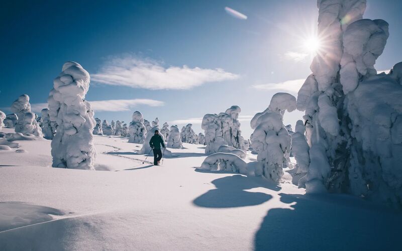 国家公园雪鞋徒步