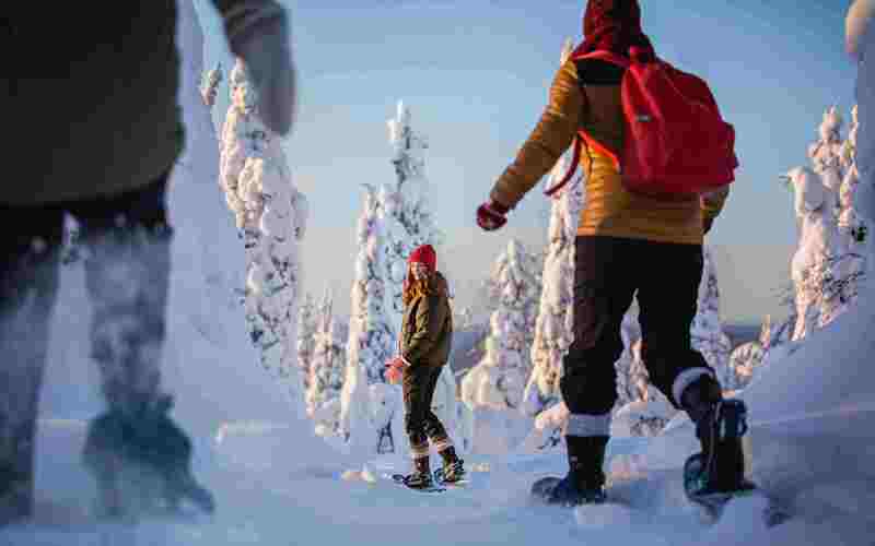 White silence on snowshoes